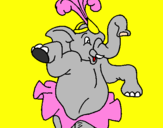 Desenho Elefante a dançar pintado por rafael barreto