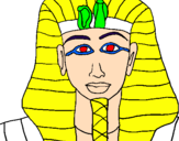 Desenho Tutankamon pintado por christian