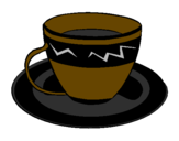 Desenho Taça de café pintado por leandro policeno