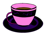 Desenho Taça de café pintado por jéssica