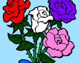 Desenho Ramo de rosas pintado por gabriel
