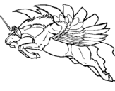 Desenho Unicórnio alado pintado por Catrina