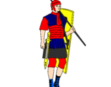 Desenho Soldado romano pintado por Luiz