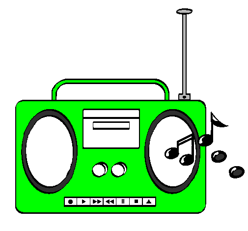 Desenho Radio cassette 2 pintado por ioio.j.n