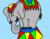 Desenho Elefante a actuar pintado por spairal