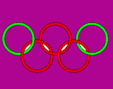 Desenho Argolas dos jogos olimpícos pintado por karlinhos vida loka