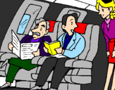 Desenho Passageiros no avião pintado por os homens charmosos