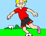 Desenho Jogar futebol pintado por ronaldinho gaucho