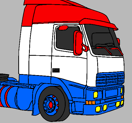Desenho Camião pintado por JR Transportes