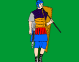Desenho Soldado romano pintado por cris