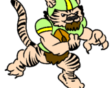 Desenho Jogador tigre pintado por neymar