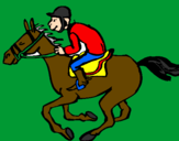 Desenho Corrida de cavalos pintado por ghjk