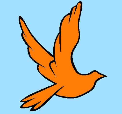 Desenho Pomba da paz a voar pintado por eduarda