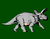 Desenho Tricerátopo pintado por rafael