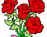 Desenho Ramo de rosas pintado por maria eduarda