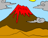 Desenho Monte Fuji pintado por vitor