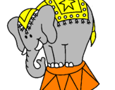 Desenho Elefante a actuar pintado por guilherme