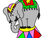 Desenho Elefante a actuar pintado por Elefante