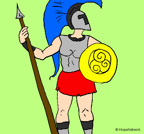 Desenho Guerreiro troiano pintado por ESPARTANO