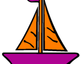 Desenho Barco veleiro pintado por PEDRO