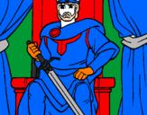 Desenho Cavaleiro rei pintado por kelto