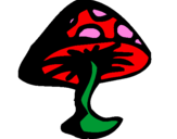 Desenho cogumelo venenoso pintado por vitor