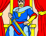 Desenho Cavaleiro rei pintado por viviane  noguira
