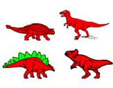 Desenho Dinossauros de terra pintado por pintar caminhao