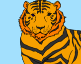 Desenho Tigre pintado por eva