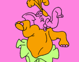 Desenho Elefante a dançar pintado por CAIO