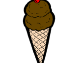 Desenho Cone de gelado pintado por karina