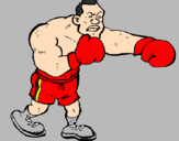 Desenho Boxeador pintado por carlos