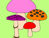 Desenho Cogumelos pintado por marcia