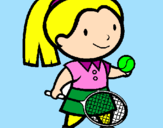 Desenho Rapariga tenista pintado por carmen34