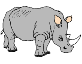 Desenho Rinoceronte pintado por junior