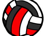 Desenho Bola de voleibol pintado por bolinha