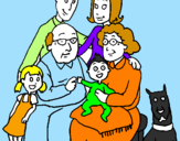 Desenho Família pintado por gabriel