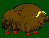 Desenho Bisonte  pintado por rennan