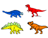 Desenho Dinossauros de terra pintado por dinoco