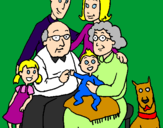 Desenho Família pintado por ulia