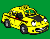 Desenho Herbie Taxista pintado por luiz