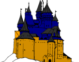Desenho Castelo medieval pintado por possidon