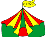 Desenho Circo pintado por circo
