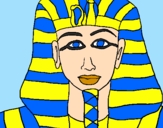 Desenho Tutankamon pintado por rafael
