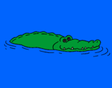 Desenho Crocodilo 2 pintado por Alice e Shofia