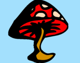 Desenho cogumelo venenoso pintado por ana beatriz