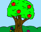 Desenho Macieira  pintado por glaucia negreiros