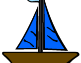 Desenho Barco veleiro pintado por riky