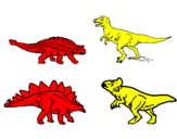 Desenho Dinossauros de terra pintado por pintar   dinossauro