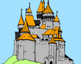 Desenho Castelo medieval pintado por castelo medieval